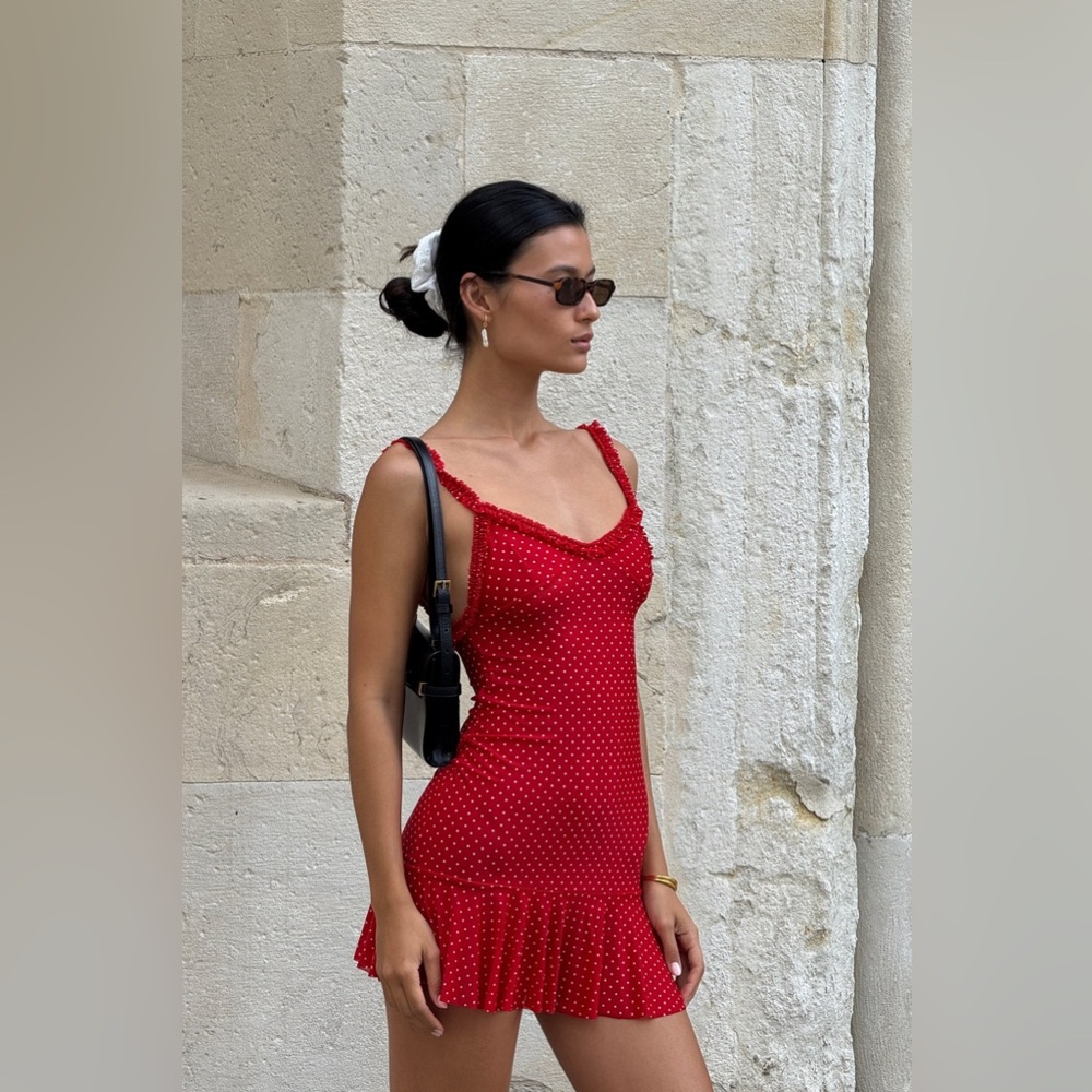 Indah camilla ruffle mini dress